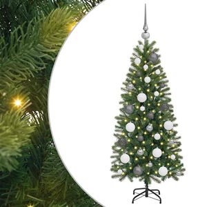 vidaXL K&uuml;nstlicher Weihnachtsbaum mit 150 LEDs Gr&uuml;n 120 cm PE und PVC