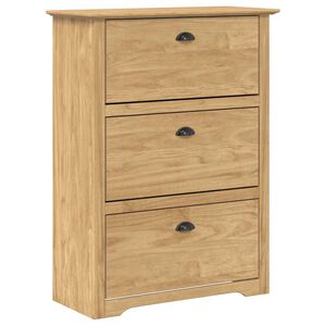 vidaXL Schuhregal BODO 80 x 35 x 118 cm Holzwerkstoff Honigbraun