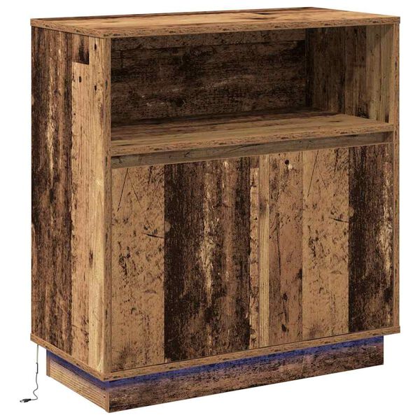 vidaXL LED-Sideboard Altholz 71 x 34,5 x 75 cm Holzwerkstoff