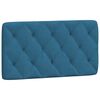 vidaXL Bett mit Matratze Blau 100x200 cm Samt