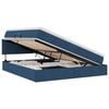 vidaXL Aufbewahrungsbett mit Matratze Blau 160 x 200 cm Samt