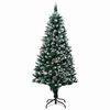 vidaXL Künstlicher Weihnachtsbaum mit 300 LEDs mit Ständer Grün 180 cm