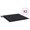 vidaXL Gartenstuhl-Kissen 2 Stk. Schwarz Karomuster 50x50x4 cm Stoff