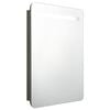 vidaXL LED-Bad-Spiegelschrank Anthrazit 60x11x80 cm