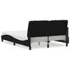 vidaXL Bett mit Matratze Schwarz 140x190 cm Stoff