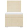 vidaXL Boxspringbett mit Matratze Creme 80x200 cm Stoff