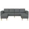 vidaXL Wohnzimmer Couch 3 pcs Dunkelgrau Polyester