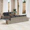 vidaXL Garten-Sofa-Set mit Speicher 8 pcs Grau Poly Rattan