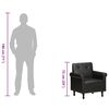 vidaXL Sessel Schwarz Echtleder