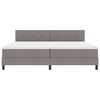 vidaXL Boxspringbett mit Matratze mit LED Taupe 200 x 200 cm Stoff