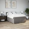 vidaXL Boxspringbett mit Matratze Taupe 140x200 cm Stoff