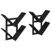 vidaXL Wandregal 2 stk. Schwarze Eiche 43 x 15 x 47 cm Holzwerkstoff