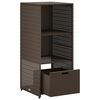 vidaXL Gartenschrank Braun 50x55x115 cm Poly Rattan
