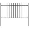 vidaXL Gartenzaun Woerden mit Speerspitze Stahl 181 x 100 cm Schwarz