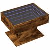 vidaXL LED-Couchtisch R&auml;uchereiche 70x50x45 cm Holzwerkstoff