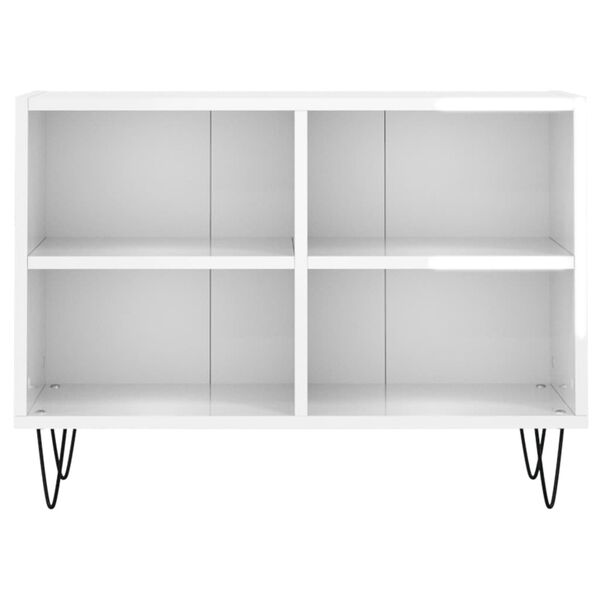vidaXL TV-Schrank Hochglanz-Weiß 69,5x30x50 cm Holzwerkstoff