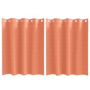 vidaXL Verdunkelungs-Vorh&auml;nge mit Ringen 2 pcs Terrakotta 140 x 140 cm