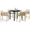 vidaXL Garten Essgruppe 5 pcs Beige Poly-Rattan