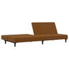 vidaXL Schlafsofa 2-Sitzer Braun Samt