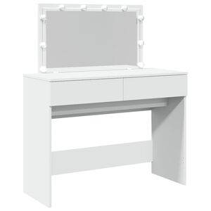 vidaXL Schminktisch mit LED-Beleuchtung Wei&szlig; 100x40x120 cm