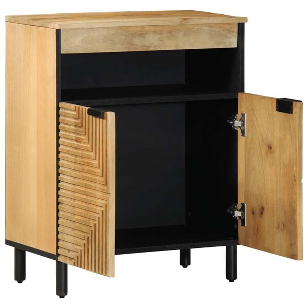 vidaXL Sideboard Braun 60x33x75 cm Massivholz Mango