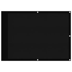 vidaXL Balkon-Sichtschutz Schwarz 75x800 cm 100 % Polyester-Oxford