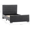 vidaXL Bettgestell Grau Kunstleder 100x200 cm