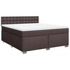 vidaXL Boxspringbett mit Matratze Dunkelbraun 180x200 cm Stoff