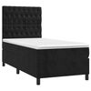 vidaXL Boxspringbett mit Matratze Schwarz 90x200 cm Samt
