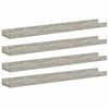vidaXL Wandregale 4 Stk. Betongrau 60x9x3 cm