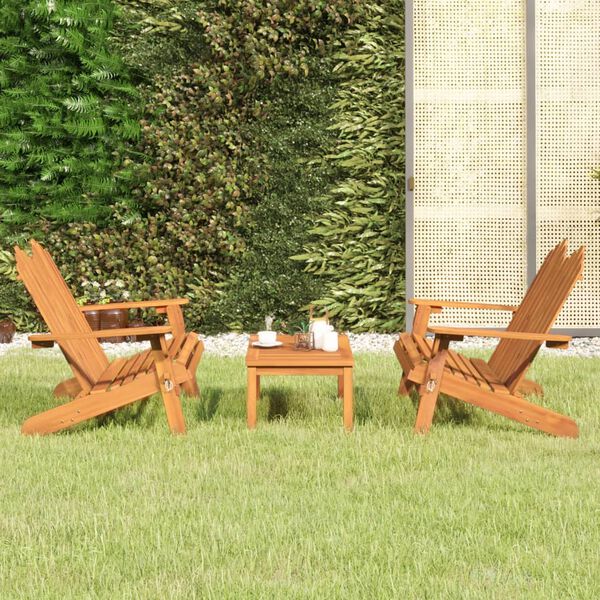 vidaXL 3-tlg. Garten-Lounge-Set Adirondack Massivholz Akazie