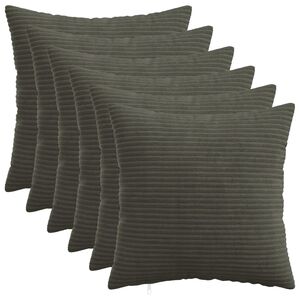 vidaXL Kissenbezug 6 pcs HEERLEN Anthrazit 30 x 30 cm Cord