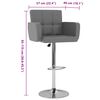 vidaXL Barhocker 2 Stk. Grau Kunstleder