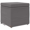 vidaXL Hocker Grau 41 x 41 x 40 cm Kunstleder und Engineering Holz