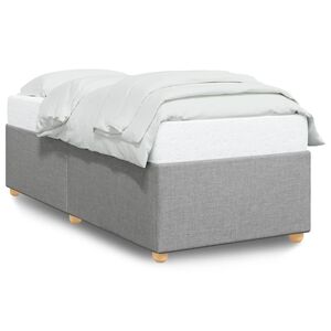 vidaXL Bettgestell ohne Matratze Hellgrau 80x200 cm Stoff