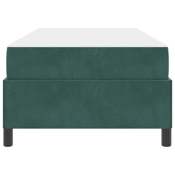 vidaXL Bettrahmen mit Matratze Dunkelgr&uuml;n 90 x 200 cm Stoff