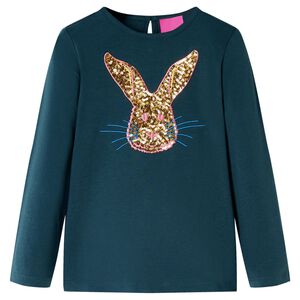Kinder-Langarmshirt Dunkelgr&uuml;n 104