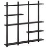vidaXL Wandregal Schwarz Eichen-Optik 102 x 13,5 x 102,5 cm