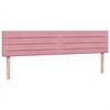 vidaXL Boxspringbett mit Matratze Rosa 180x220 cm Samt