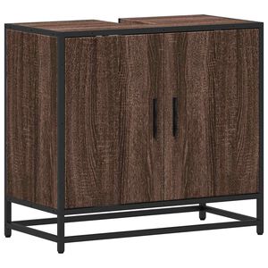vidaXL Waschbeckenunterschrank Braun Eichen-Optik 65x33x60 cm