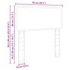 vidaXL Kopfteil Sonoma-Eiche 75 cm Holzwerkstoff