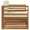 vidaXL Outdoor-Sofagarnitur Massives Akazienholz und Polyester Natur