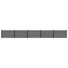 vidaXL Zaunelement 5 pcs WPC und Aluminium Grau
