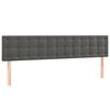 vidaXL Kopfteile Dunkelgrau 180x5x78/88 cm Samt