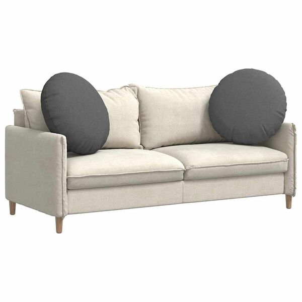 vidaXL Sitzkissen 2 pcs Dunkelgrau &Oslash;60 x 21 cm Stoff