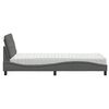 vidaXL Bett mit Matratze Dunkelgrau 90x190 cm Stoff