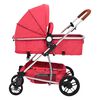 vidaXL 2-in-1-Kinderwagen Rot Aluminium