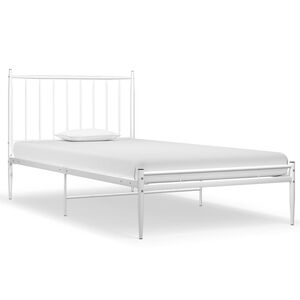 vidaXL Bett Wei&szlig; Metall 100x200 cm