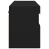 vidaXL TV-Wandschrank mit LED-Leuchten Schwarz 60x30x40 cm