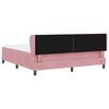 vidaXL Boxspringbett mit Matratze mit Kopfteil Rosa 180 x 200 cm Samt